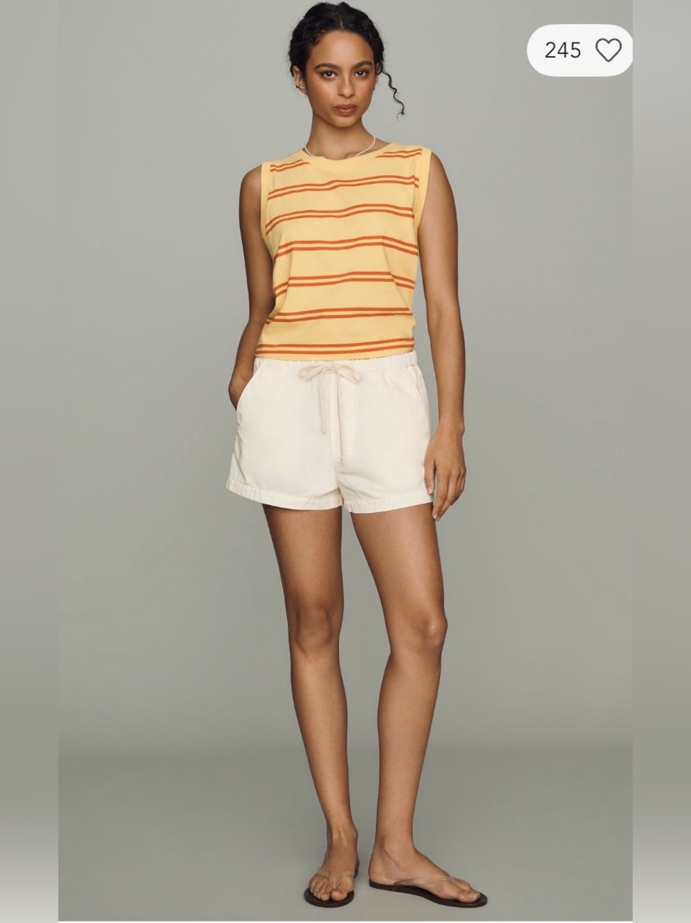 Daily Practice Yellow Striped Tank Top